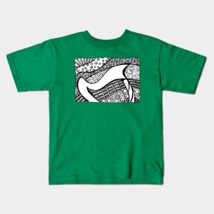 Ink drawing - Tangle Harp Kids T-Shirt